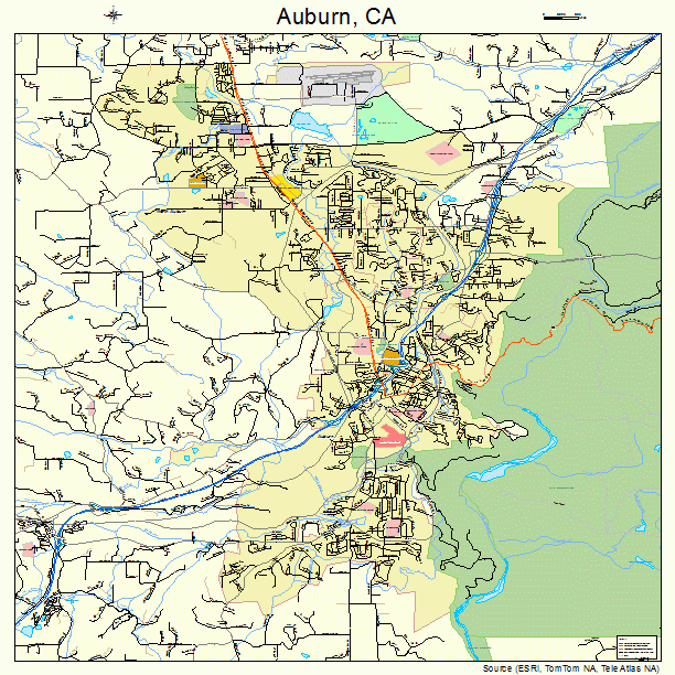 Auburn, CA street map