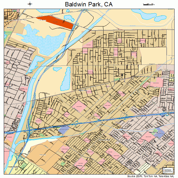 Baldwin Park, CA street map