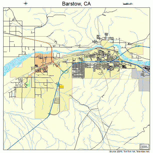 Barstow, CA street map