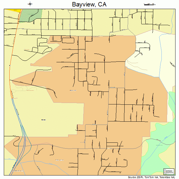 Bayview, CA street map