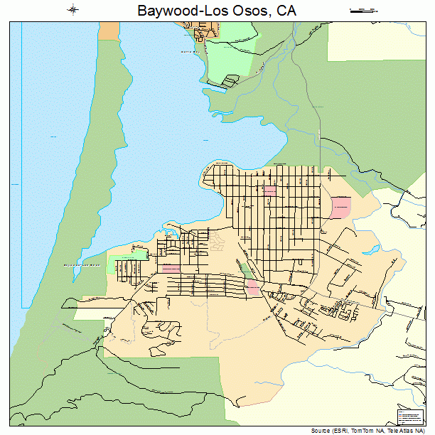 Baywood-Los Osos, CA street map