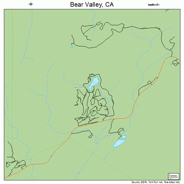 Bear Valley, CA street map