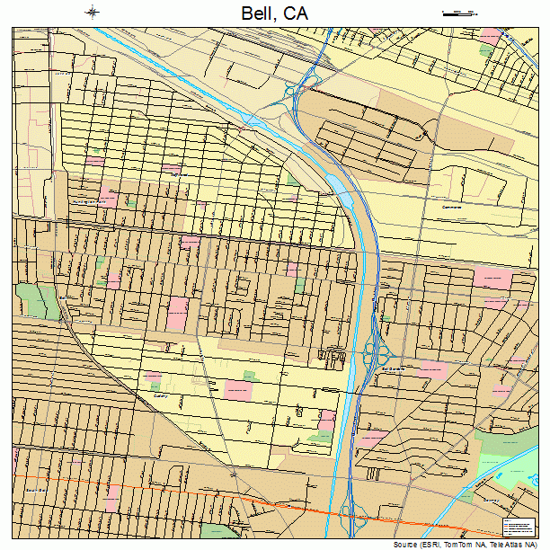 Bell, CA street map
