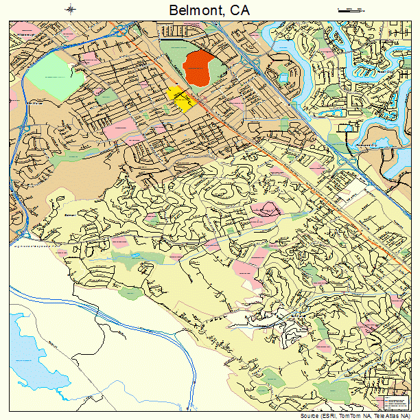 Belmont, CA street map