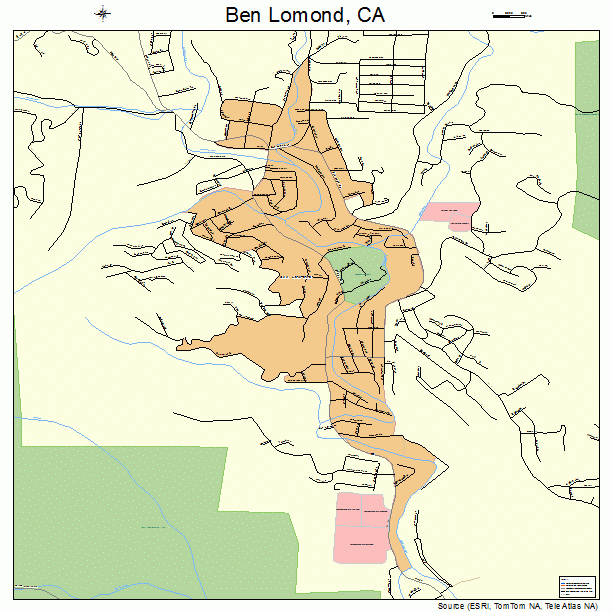 Ben Lomond, CA street map