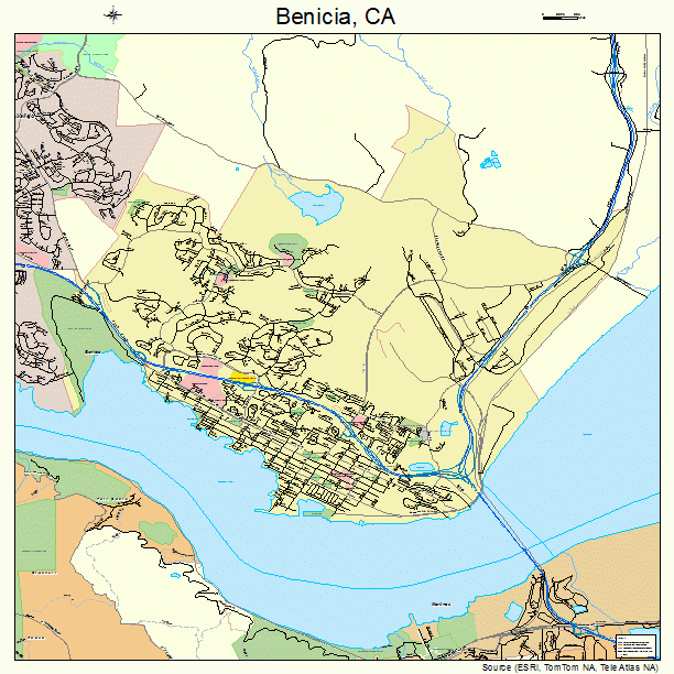 Benicia, CA street map