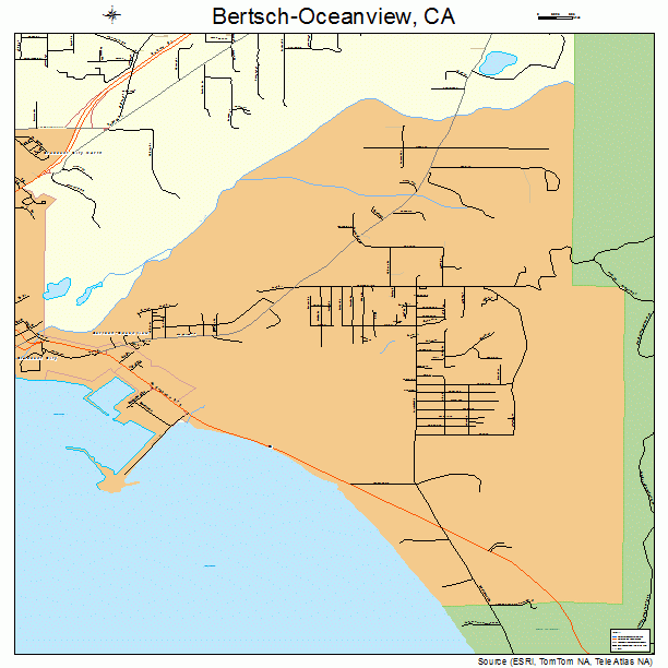 Bertsch-Oceanview, CA street map