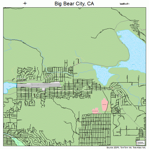 Big Bear City, CA street map
