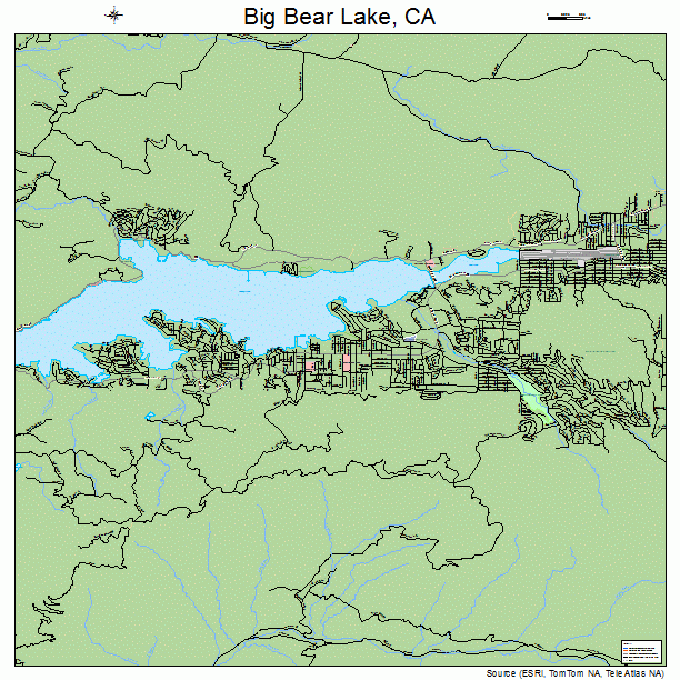 Big Bear Lake, CA street map