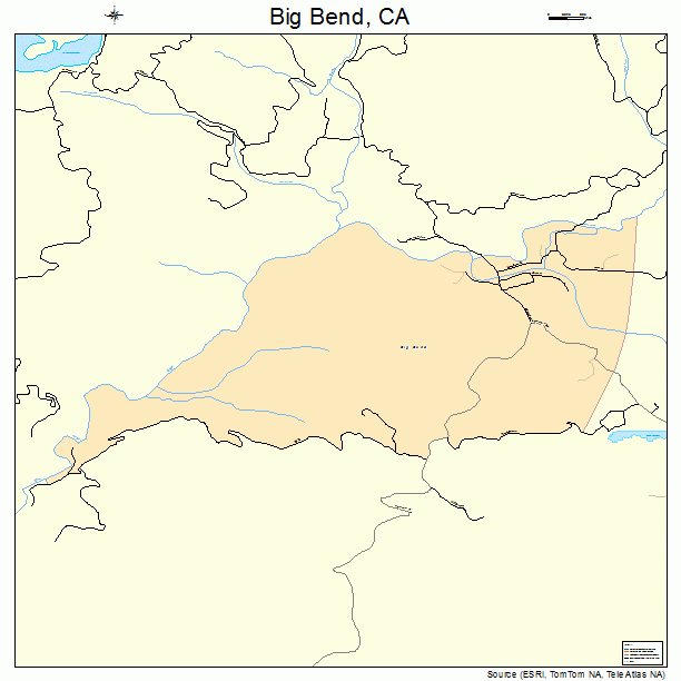 Big Bend, CA street map