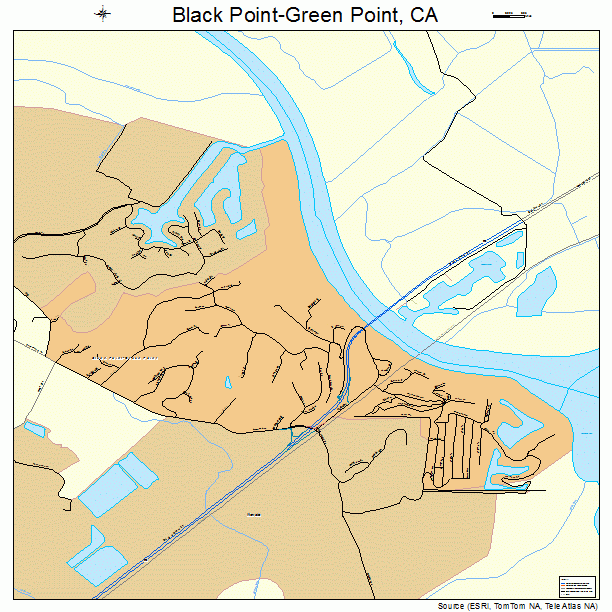 Black Point-Green Point, CA street map