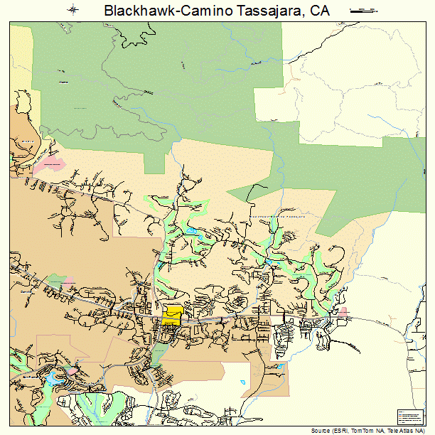 Blackhawk-Camino Tassajara, CA street map