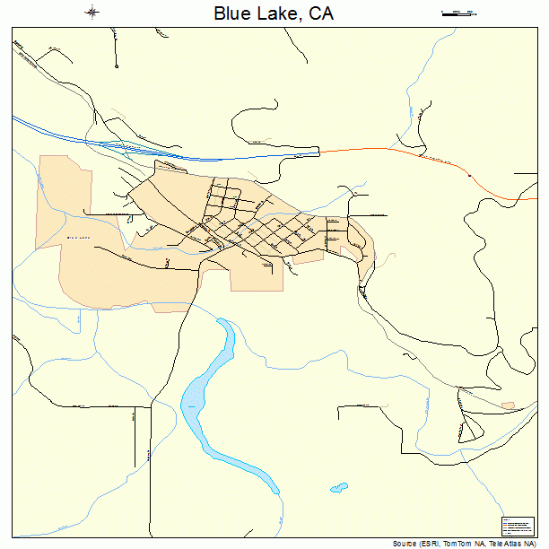Blue Lake, CA street map