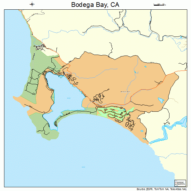 Bodega Bay, CA street map