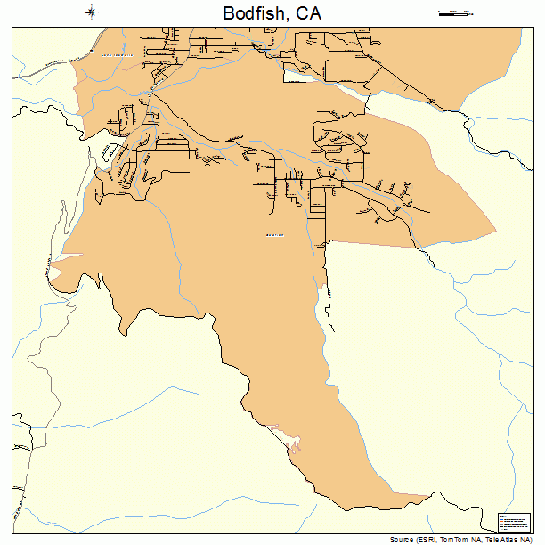 Bodfish, CA street map