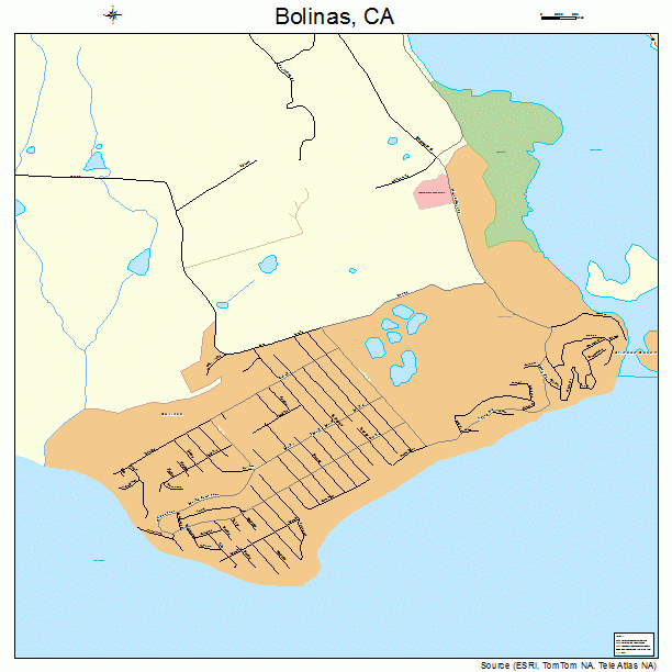 Bolinas, CA street map
