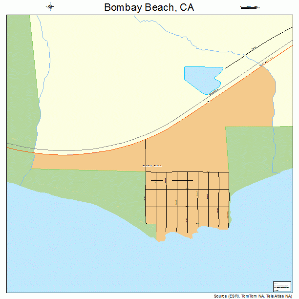 Bombay Beach, CA street map