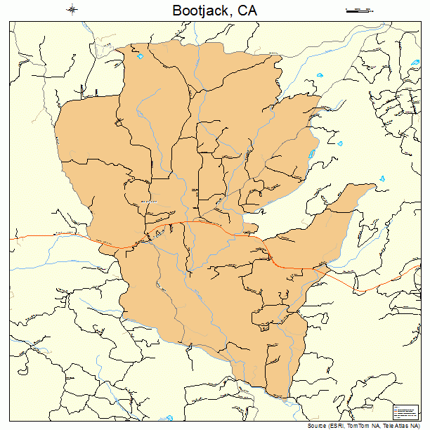 Bootjack, CA street map