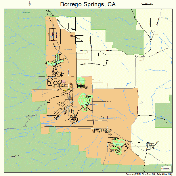 Borrego Springs, CA street map