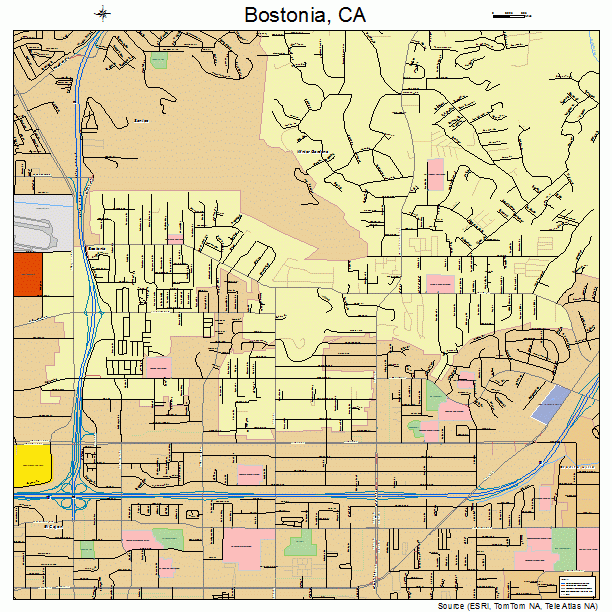 Bostonia, CA street map