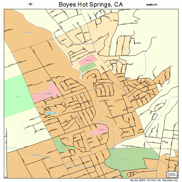 Boyes Hot Springs, CA street map