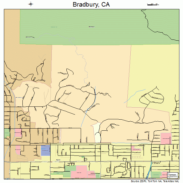 Bradbury, CA street map