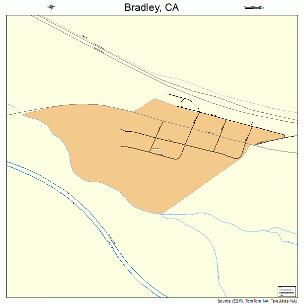 Bradley, CA street map
