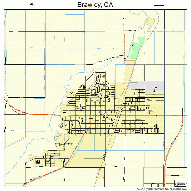 Brawley, CA street map