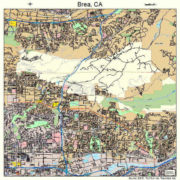 Brea, CA street map