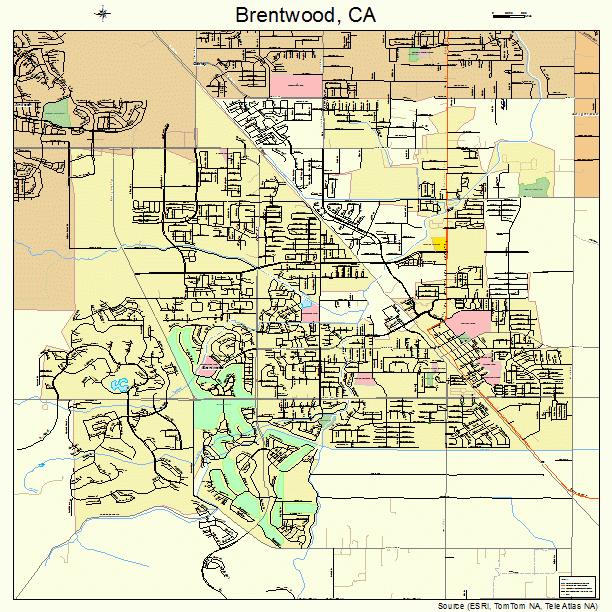 Brentwood, CA street map