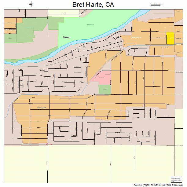Bret Harte, CA street map