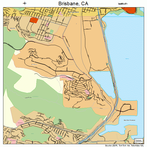 Brisbane, CA street map