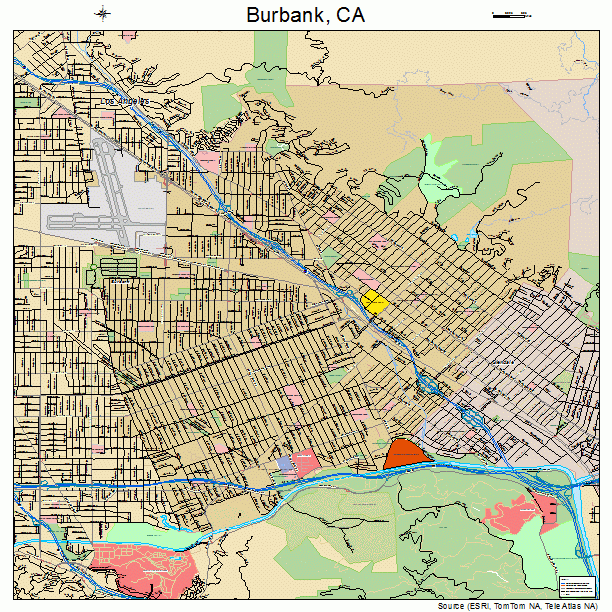 Burbank, CA street map