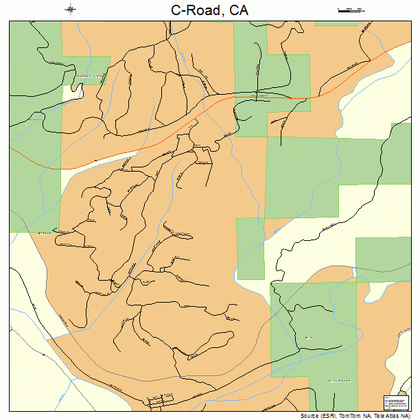 C-Road, CA street map