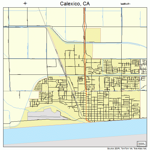 Calexico, CA street map