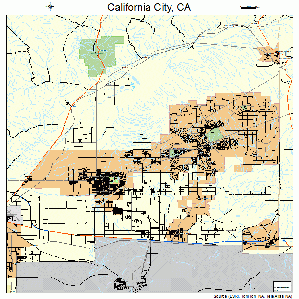 California City, CA street map