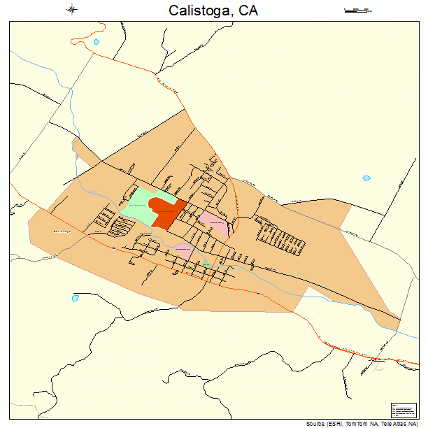 Calistoga, CA street map