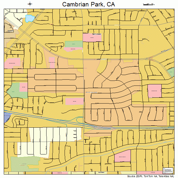Cambrian Park, CA street map