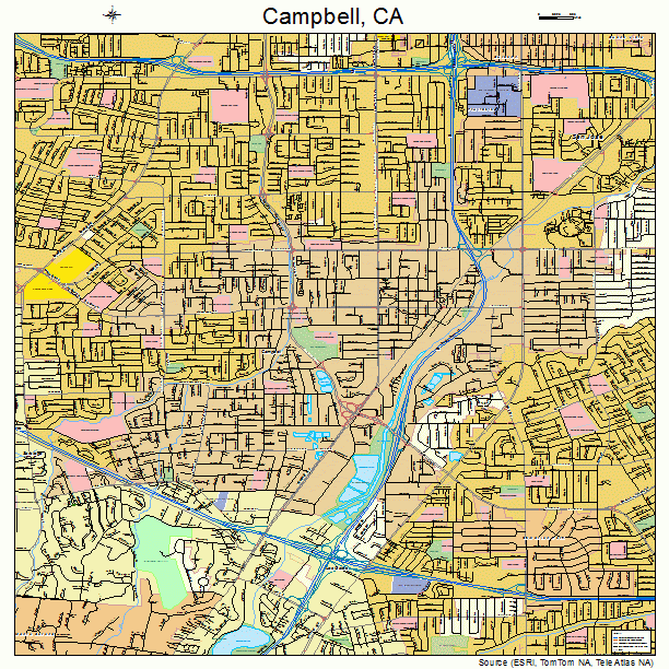 Campbell, CA street map