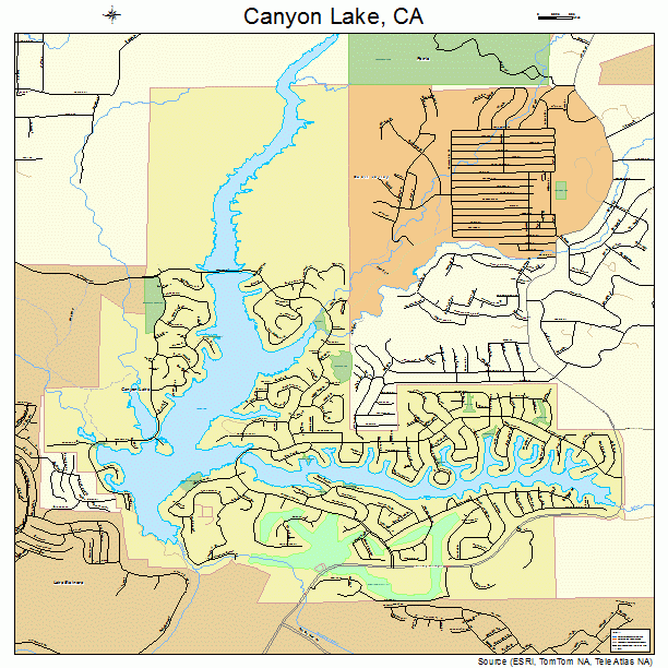 Canyon Lake, CA street map