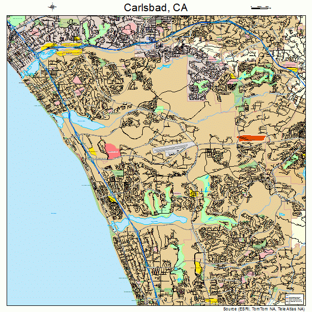 Carlsbad, CA street map