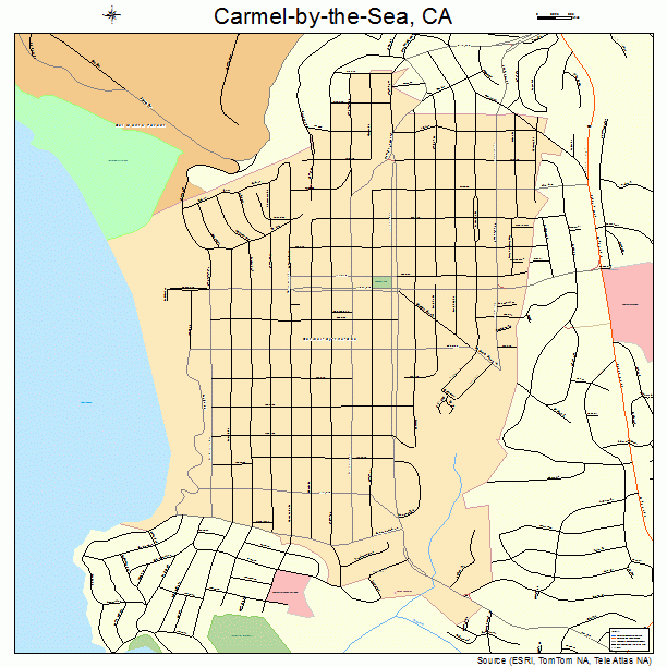 Carmel-by-the-Sea, CA street map