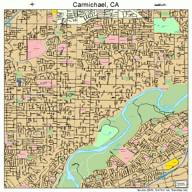 Carmichael, CA street map