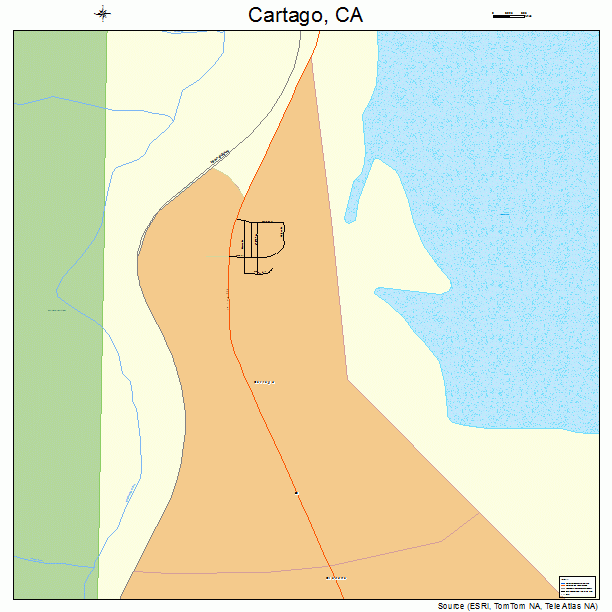 Cartago, CA street map