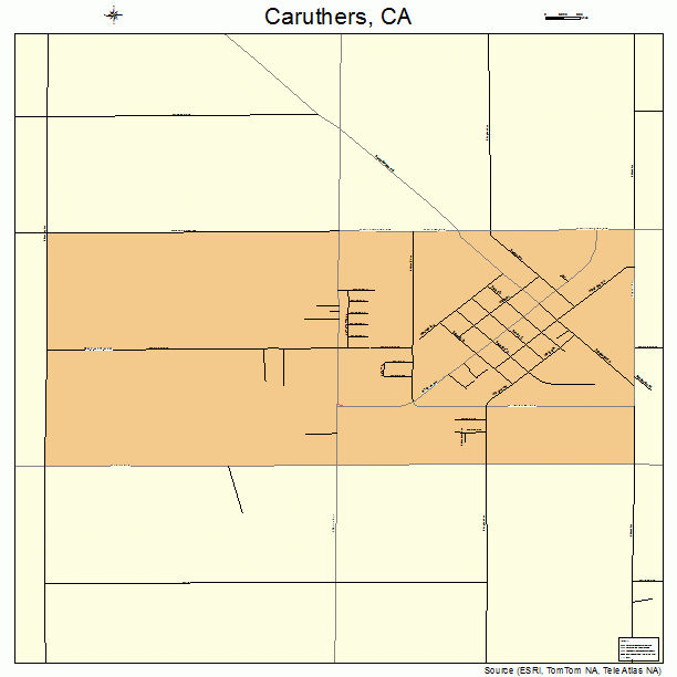 Caruthers, CA street map