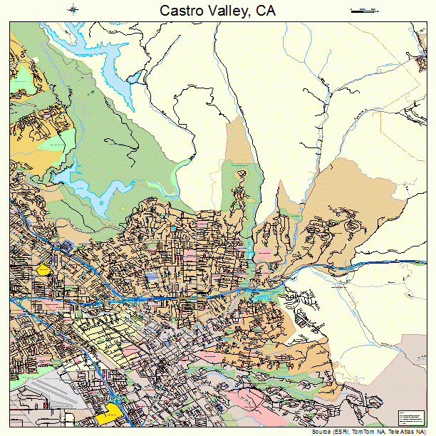 Castro Valley, CA street map