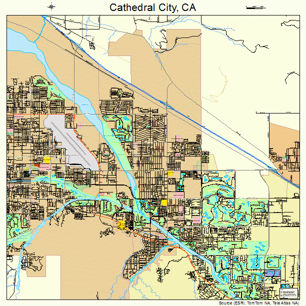 Cathedral City, CA street map