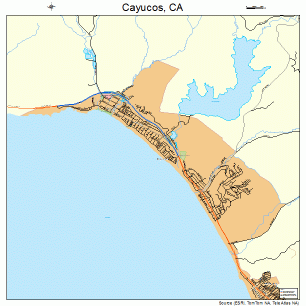Cayucos, CA street map