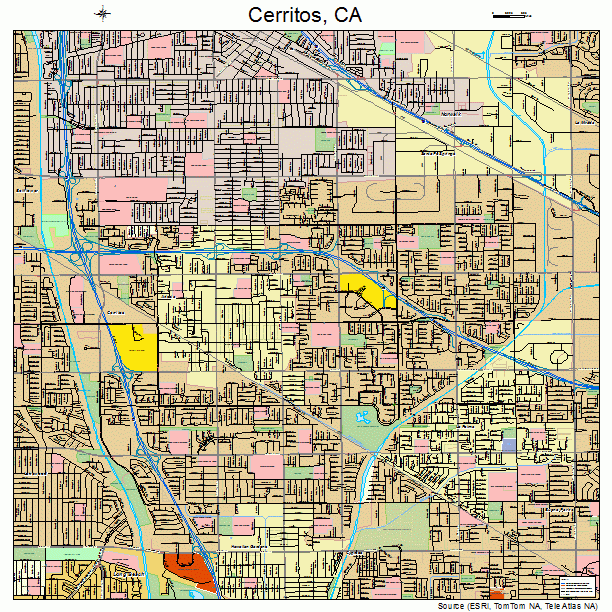 Cerritos, CA street map