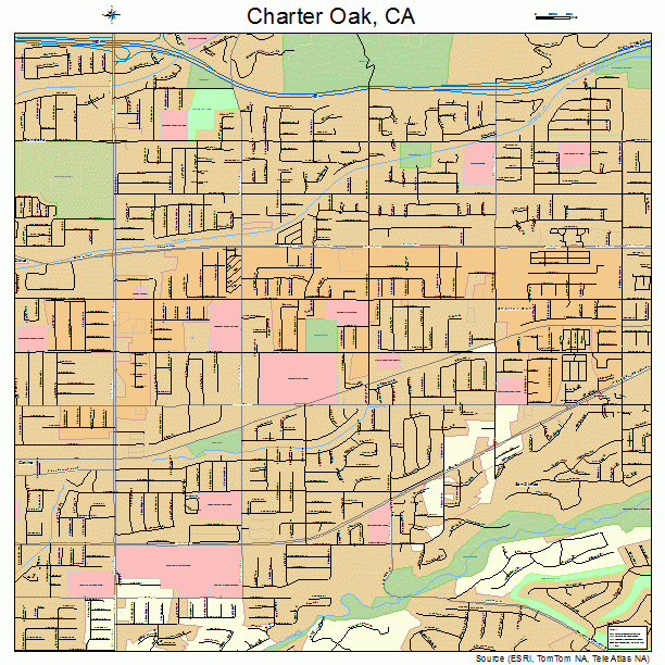 Charter Oak, CA street map